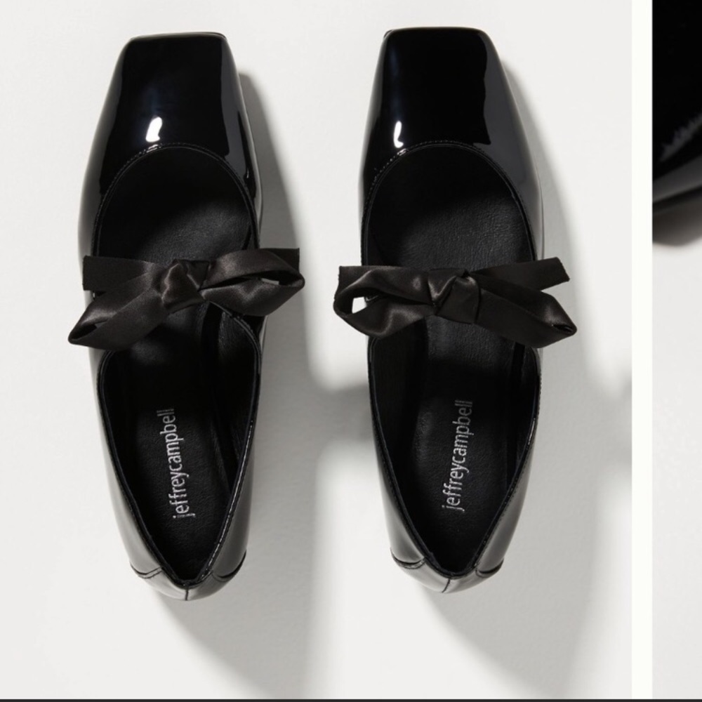 NEW jeffrey campbell bow square toe flat